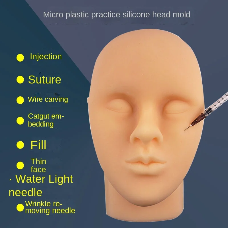 Shaped Line Carving Facial Nerve Vascular Suture Simulation Facial Soft Silicone Model