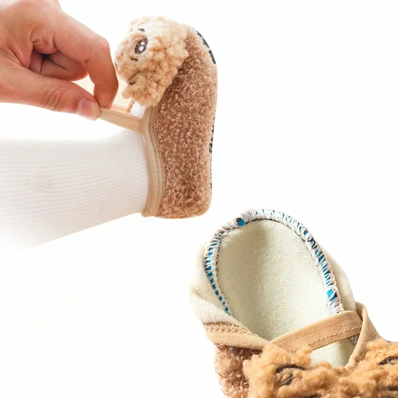 

Winter Autumn Warm Cartooon Animal Indoor Anti-slip Prewalker Slipper Socks Soft-soled for Baby Infant First Walker Shoes
