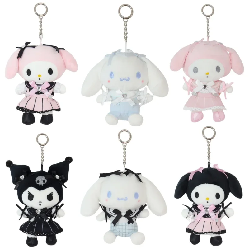 Sanrio Kulomi Cinnamoroll Melody Plush Toy Doll Pendant Anime Kawaii Doll Bag Ornament Keychain Birthday Children's Day Gift