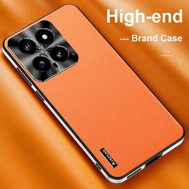 

High end For Xiaomi 15 Pro Case Matte Leather Brand Phone Case For Xiaomi 15 Pro Mi Mi15 Cover Luxury Airbag Bumper Shell Skin