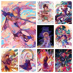 Genshin Impact Diamond Painting Zhongli Anime Game Girl Mosaic Cross Stitch Beads Embroidery Home Wall Decor Rhinestone Picture