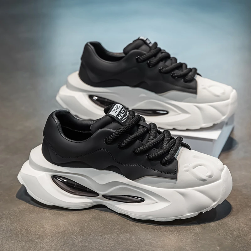 Youth Chunky Dad Shoes Niche Trendy Style Thick‑Sole Non‑Slip Wear‑Resistant Versatile Casual Sports Sneakers For Teenagers Dail