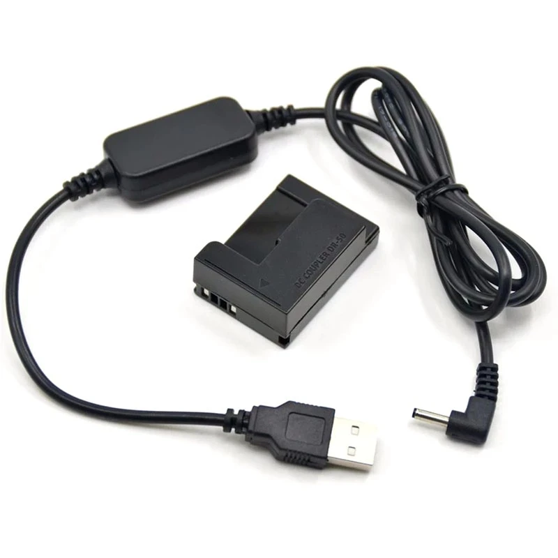 USB DC Adapter Cable+NB-7L Dummy Battery DR-50 Coupler for Canon PowerShot G10 G11 G12 SX30IS Camera