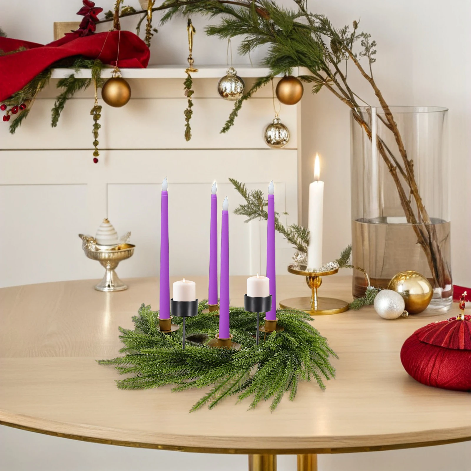 

10Pcs Iron Metal Holders Spike Taper Candlestick Vintage Pillar Base for Festival Wedding Table Centerpiece Decor