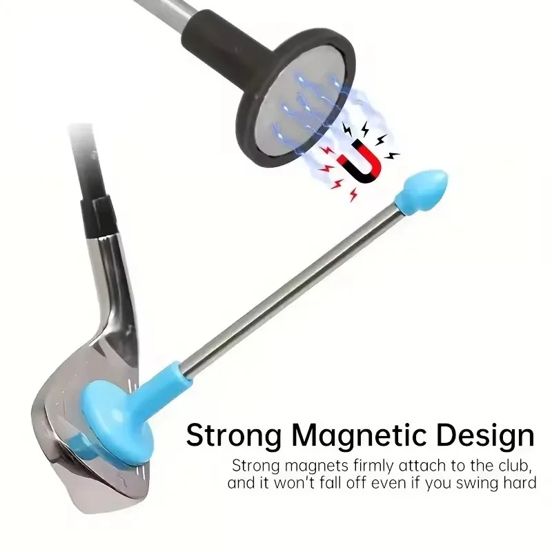 FzcSpeed Golf Magnetic Alignment Rods Club Face Magnet Golf Training Aid Alignment Stick for Precise Aim and Swing Path Feedback