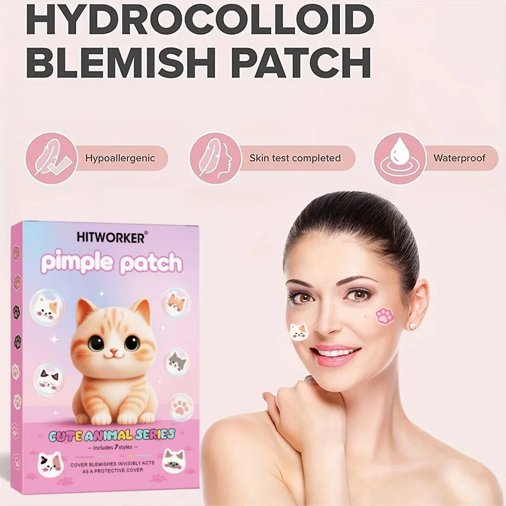 200 pieces/set of cute cat acne removal patches - non-alcoholic acne patches, non irritating and suitable for all skin types image 3