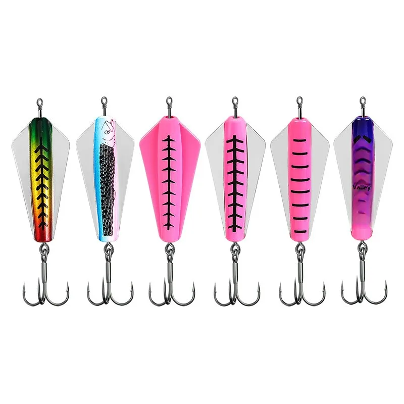 ، الطعم وهمية طعم الاسماك وهمية الشيطان طعم الاسماك وهمية BaitvibHard الطعم طويل الصب العائمة الحشرات الملك القرص على شكل سمك السلمون المرقط الصيد البحري #2