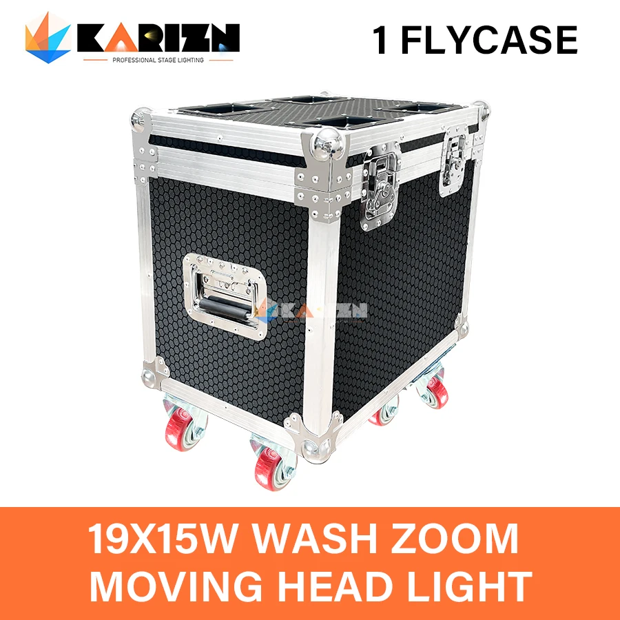 0 Tax Flight Case Only 1Pcs  Flycase For 19x15w Wash Zoom Moving Head Light 2in1 Flight Case