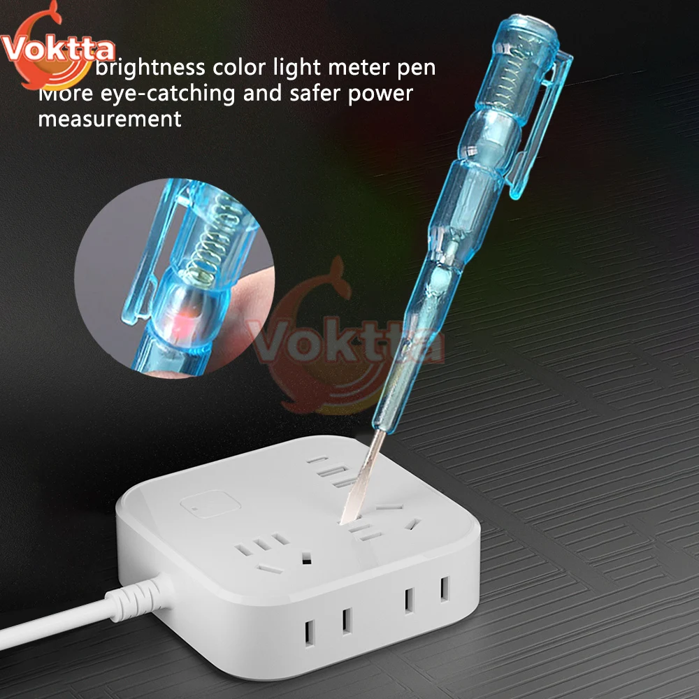 AC100-500V DC100-500V Intelligent Voltage Tester Pen Electric Screwdriver Induction Test Pencil Voltage Detector Circuit Tester
