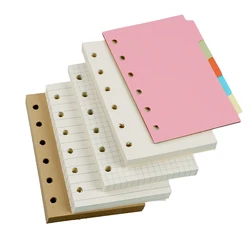 Cuaderno de hojas sueltas A7 de 6 agujeros, recarga de papel A7, manual, página interior, cuaderno bonito, Mini cuadernos de papel de hojas sueltas y diarios