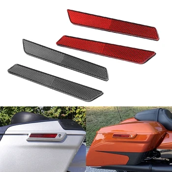 Motorrad Reflektor Harte Satteltasche Latch Abdeckungen ABS Kunststoff Für Harley Touring Road King Road Glide Street Glide 2014-up