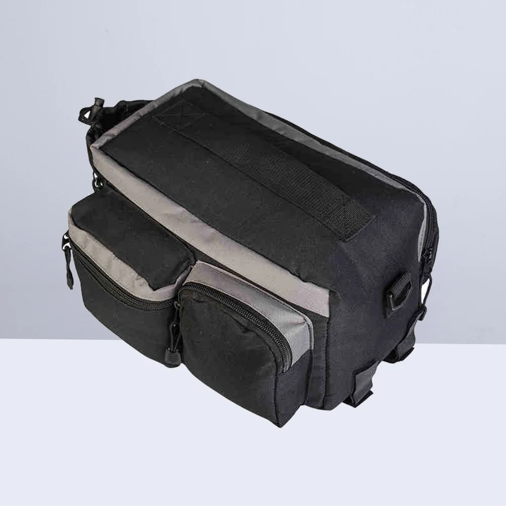 Cycling Bike Rear Tail Seat trunk Bag Multi Function Carrying Luggage Single Shoulder Bag - Black (28*14*16CM)