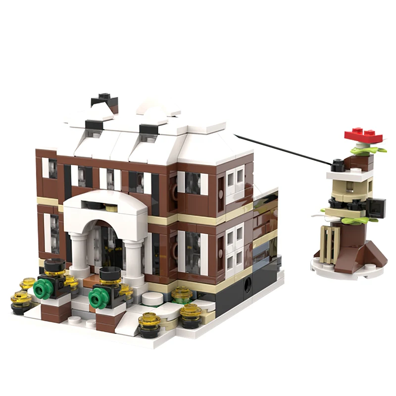 Gobricks MOC-125387 Mini 21330 Home Alone House Building Blocks educazione compleanno regali di natale giocattoli modello di mattoni 2022