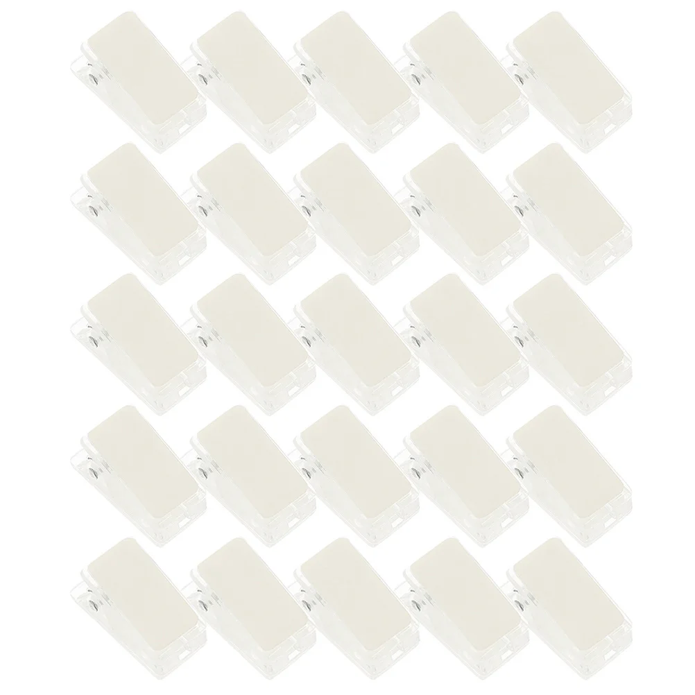 

35pcs Adhesive Clips Name Tag Id Card Work Badge Holder Plastic Iron Portable Small Lightweight For Office Business