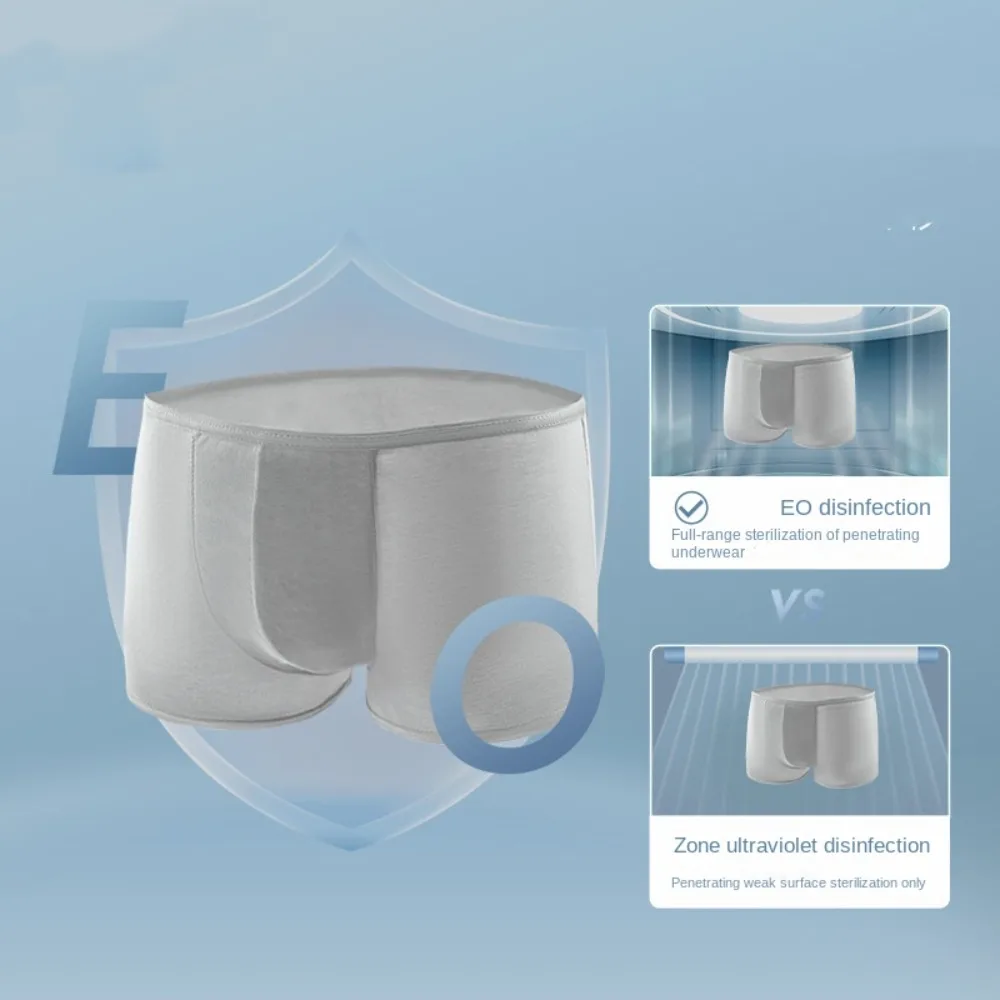 5 قطعة سراويل داخلية للرجال بدون أثر للاستعمال مرة واحدة سراويل داخلية بسيطة من القطن بدون خياطة ملابس داخلية متوسطة الخصر للرجال
