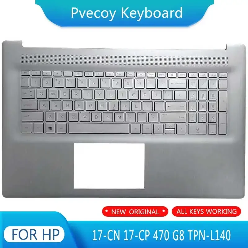 

New For 17-CN 17-CP 470 G8 TPN-L140 Laptop Palmrest Case Keyboard US English Version Upper Cover