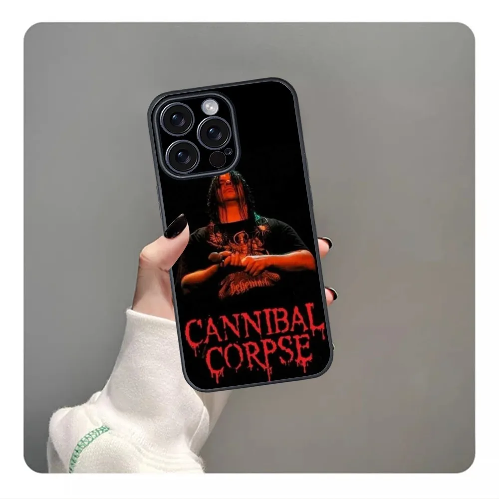 band C-cannibal C-corpse skull Phone Case For iPhone 16 15 14 13 12 11 PRO MAX PLUS Mini TPU Soft to Skin-friendly case