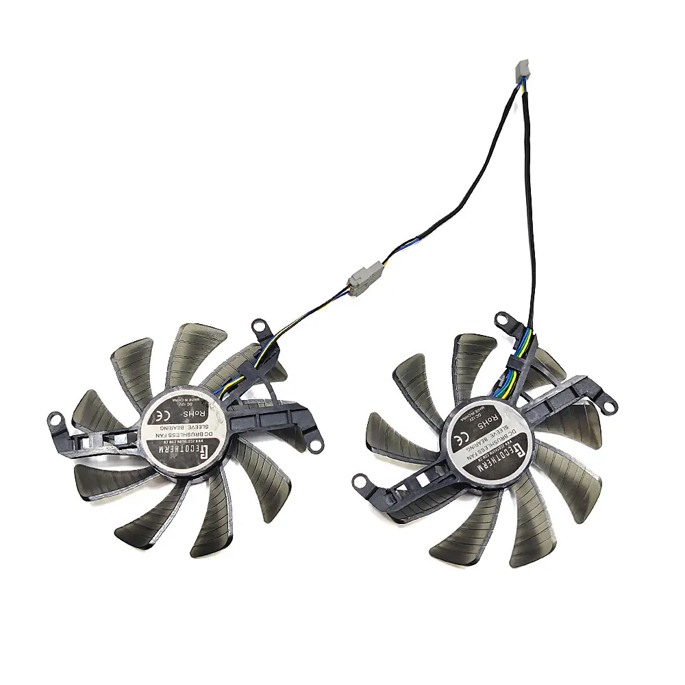 NEW 2PCS 85MM T129015SU GTX 1660 1660TI GPU Fan，For GALAXY / KFA2 RTX 2060 2070 SUPER、GTX 1660 1660TI Graphics card cooling fan