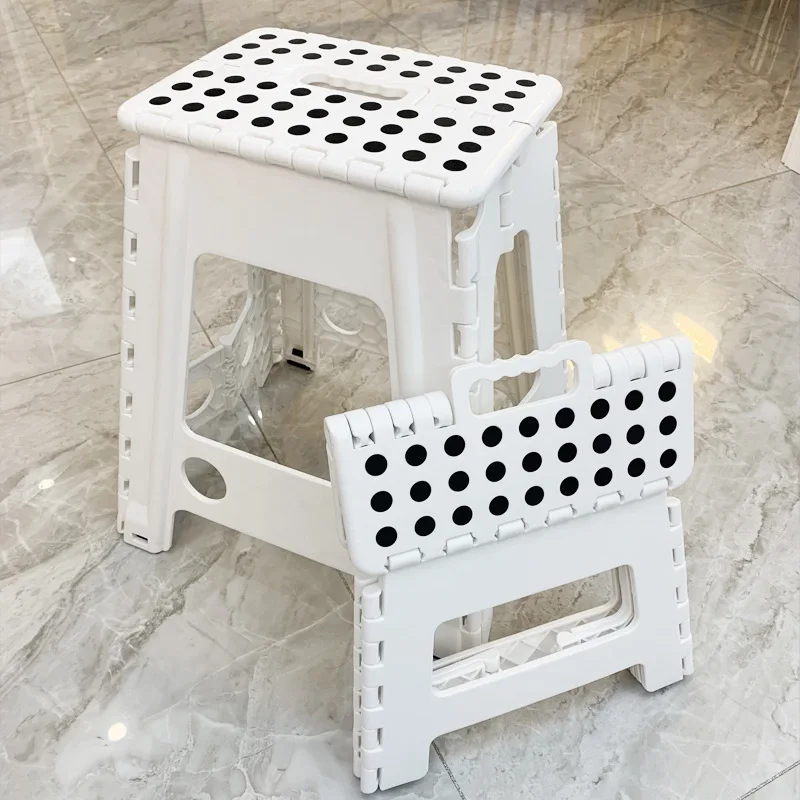 Stool, Thick Plastic Foldable Stool, Portable Small Bench for Children, Indoor Outdoor Household Use