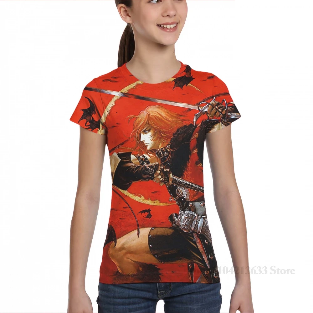 في جميع أنحاء طباعة أيامي كوجيما سيمون بلمونت (كاستليفانيا) الرجال تي شيرت المرأة فتاة الموضة تي شيرت الصبي بلايز تيز