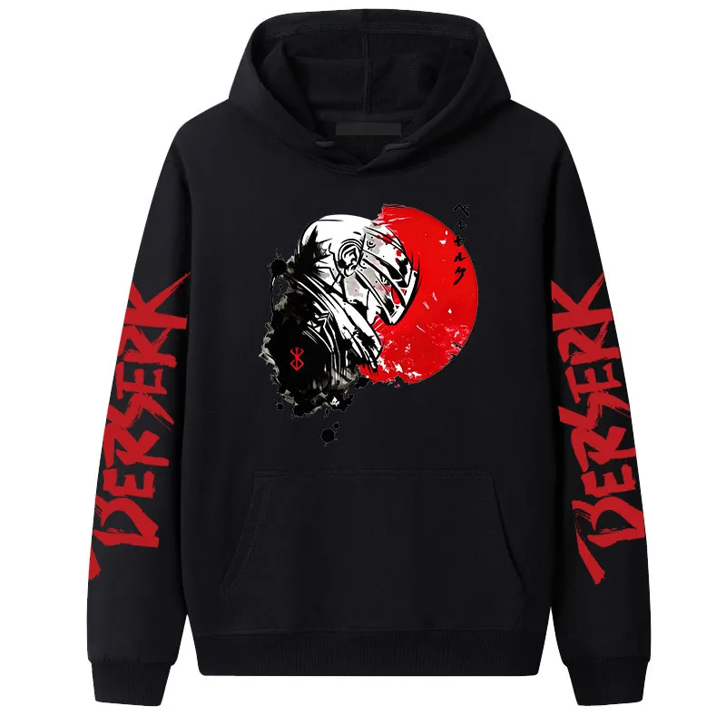 Anime Bersek perimeter Printed Casual Fleece Hoodie Men's and Women's Same Cotton High Quality Fashion Loose Men's Hoodie