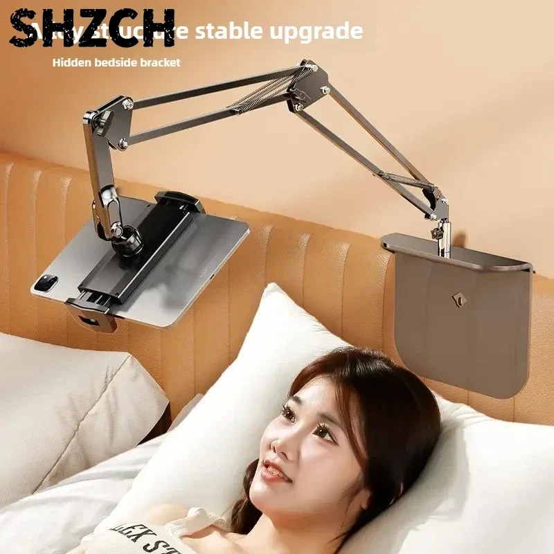 Bed Tablet Stand for iPad 360째 Rotating Tablet Holder with 90cm Metal Arm Adjustable Bed/Desk Stand for 4.7-12.9 Inch Devices