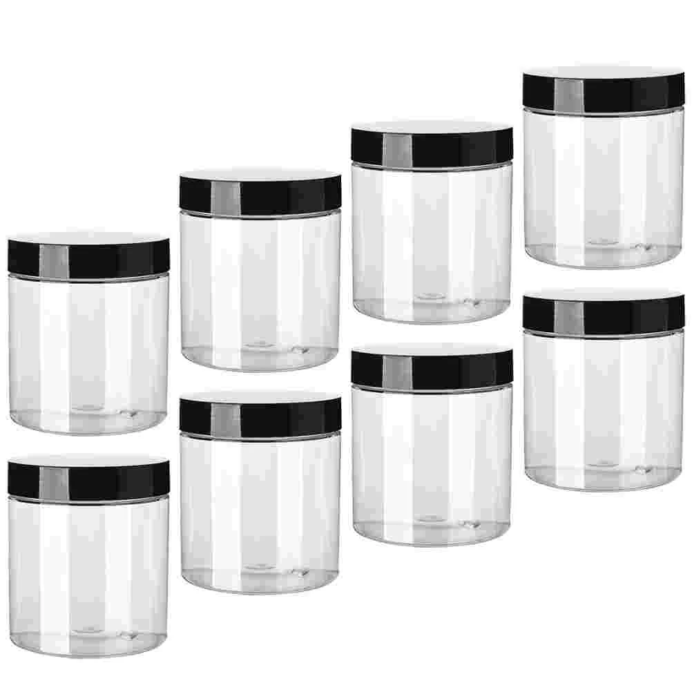 

8 Pcs Jam Jars with Lids Wide Mouth Cream Travel Containers Petroleum Jelly Transparent Small