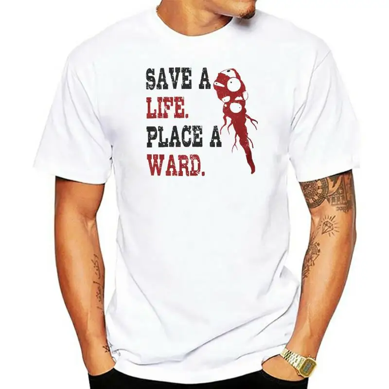 Save A Life Place A Ward Man's TShirt Dota MOBA Support Core Heroes Game Crewneck Short Sleeve 100% Cotton T Shirt Humor Gift