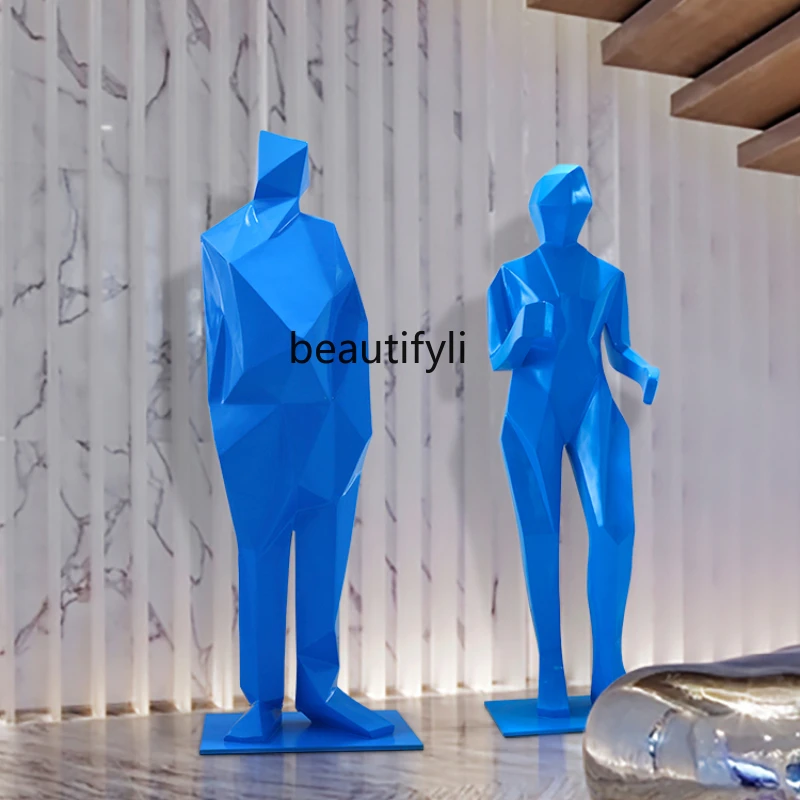 

Humanoid Sculpture Floor Ornaments Character Art Furnishings Shopping Mall Hotel Large FRP