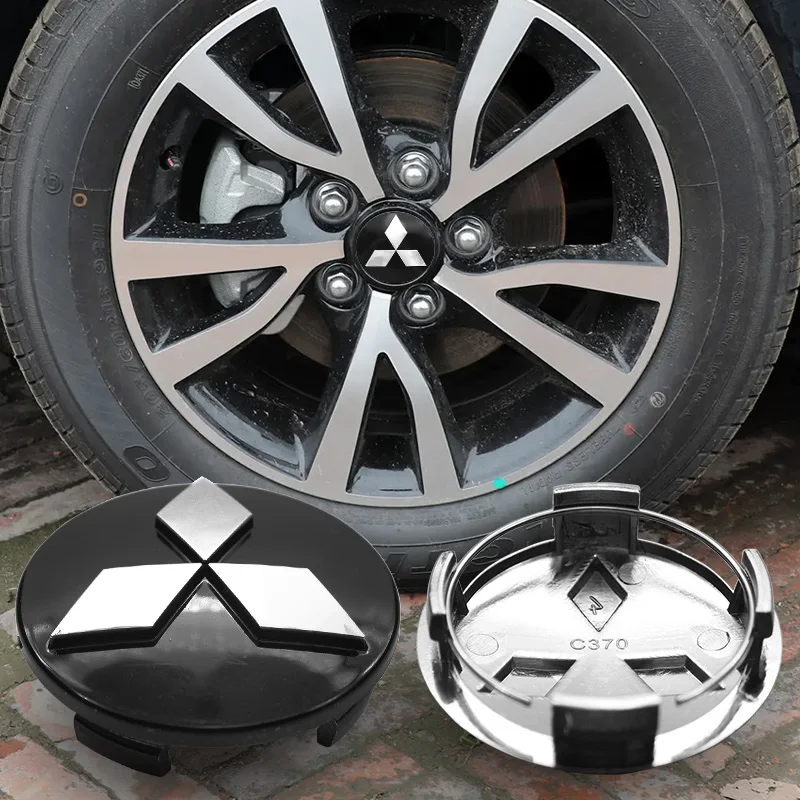 4pcs 60mm Car Styling Wheel Center Hub Caps Rim Cover For Mitsubishi Lancer 10 9 EX Outlander 3 ASX L200 Competition Accessories