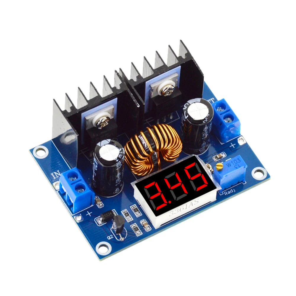 LED Digital Voltmeter PWM Adjustable 4-36V To 1.25-36V Step-Down Board Power Supply Module XL4016 8A 200W DC-DC Buck Converter