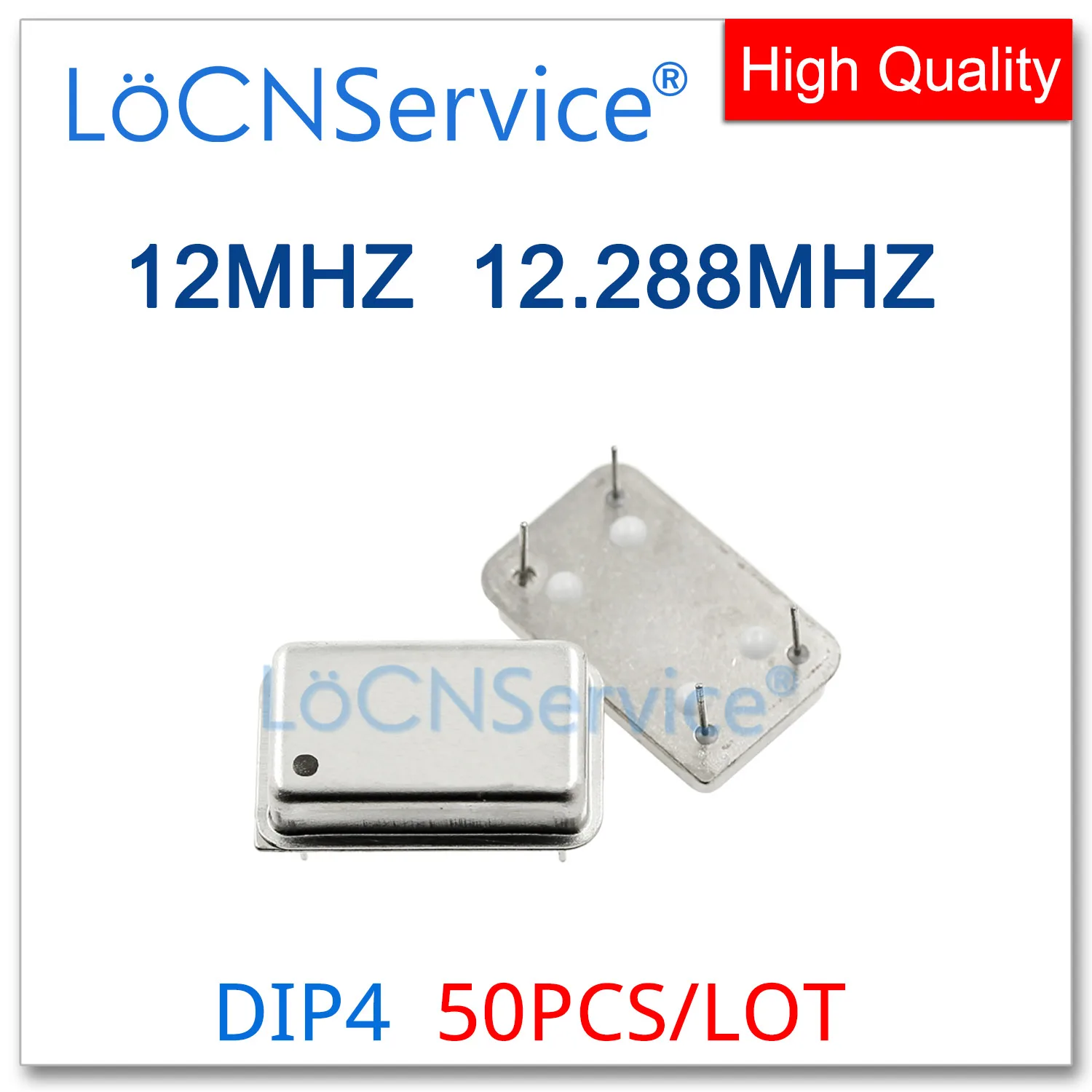 50PCS 12MHZ 12.288MHZ Crystal Oscillator Active Crystal OSC DIP-4 Rectangular Full Size 12M 12.288M 12.000MHZ 12.0MHZ Resonator