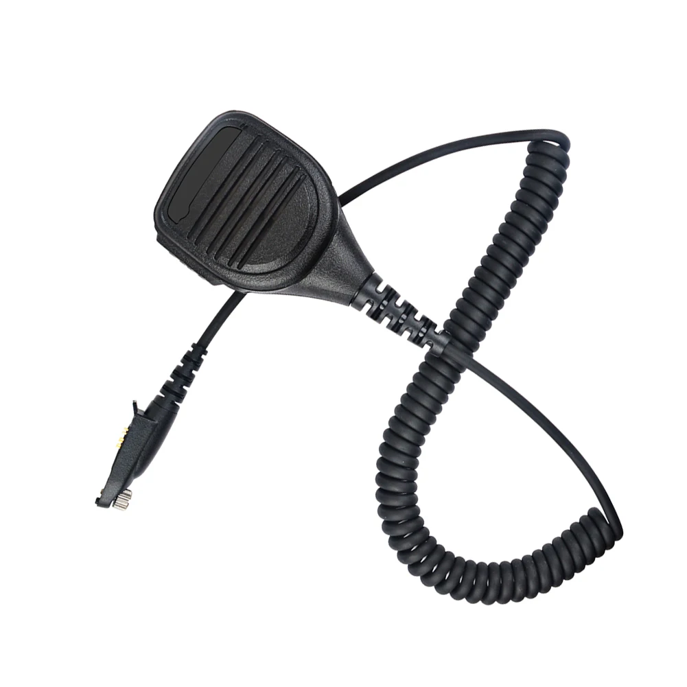 Black For TPU Coiled Cable Handheld Speaker Mic For HIROYASU HI-UV850Pro HW-UV910 HW-UV938 For Walkie Radio Communication