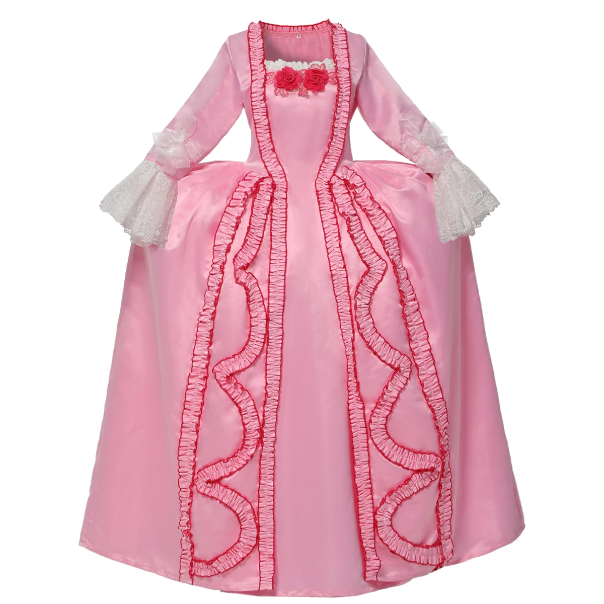 Abito vittoriano per donna Abiti da ballo principessa rosa Costume da spettacolo teatrale