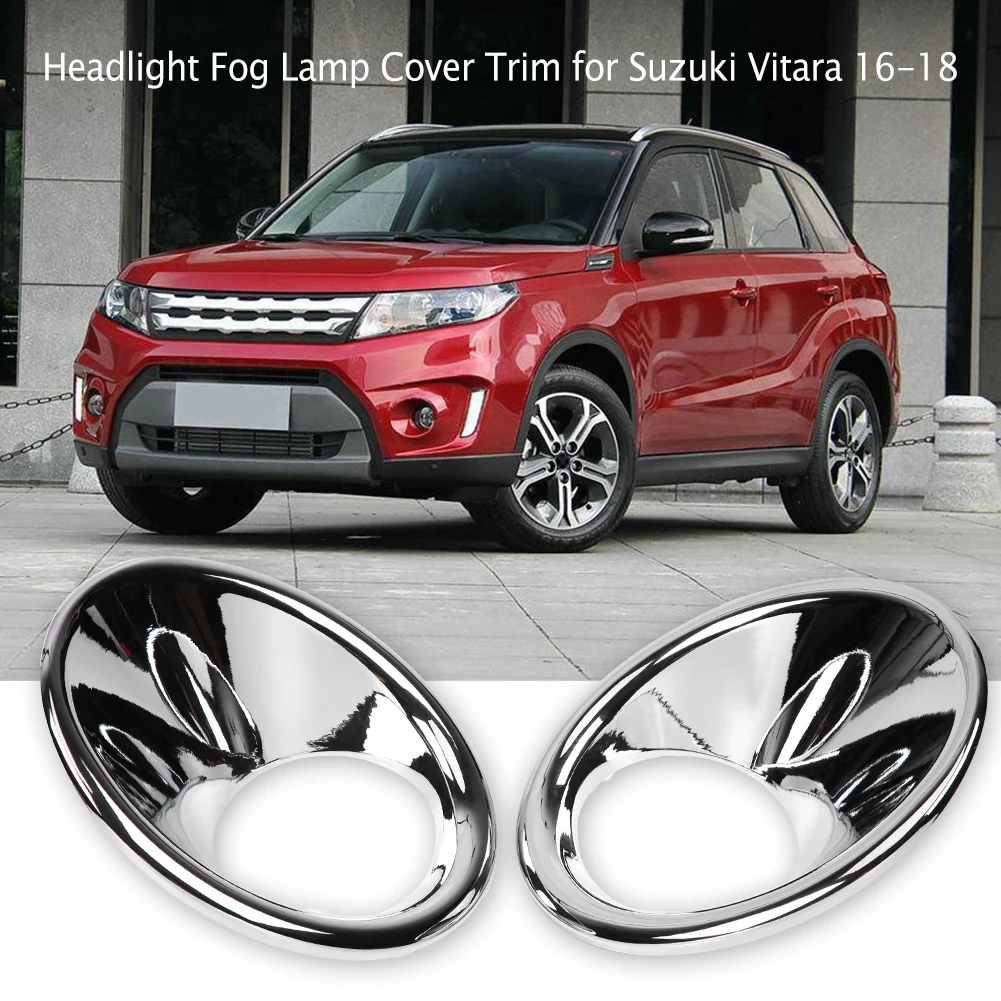 

Fog Lamp Moulding Lamp Cover Frame Fog Lamp Cover Trim Car Front Headlight Fog Lamp Cover Trim Frame Moulding for Vitara 16-18