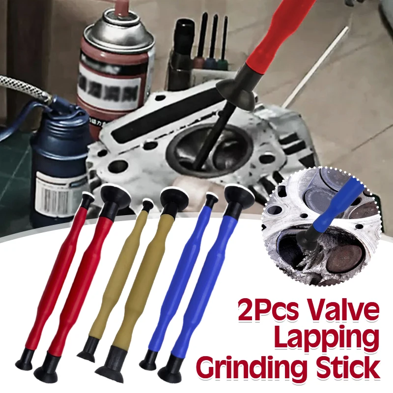 

1Set Hand Valve Lapper Set Rubber Valve Lapping Grinding Stick with Suction Cups Kit Valve Lapping Grinding Stick Tool