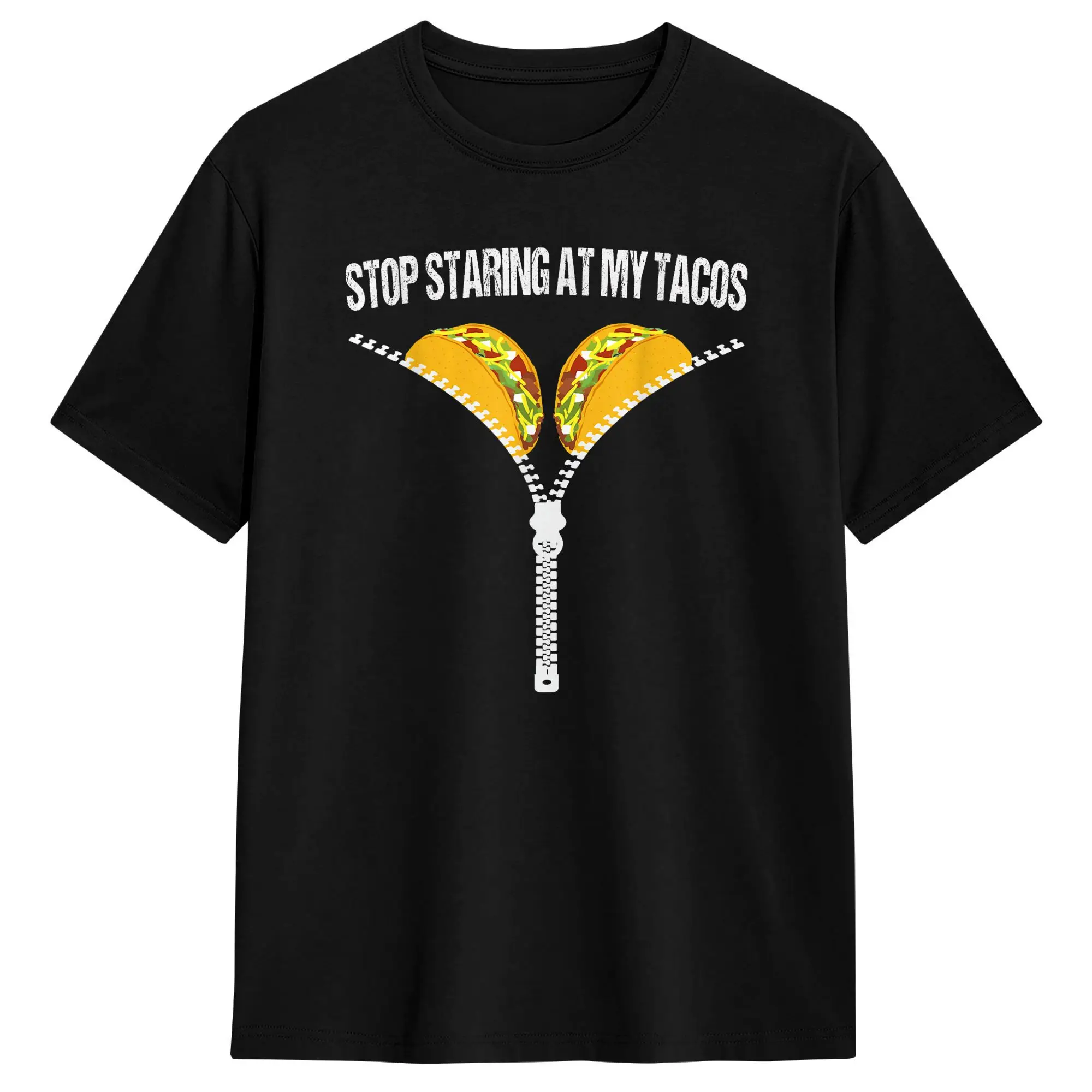Camiseta divertida mexicana con estampado de "Stop Staring at My Tacos Fiesta Cinco De Mayo", camisetas Vintage de verano, camiseta Harajuku de algodón para hombres