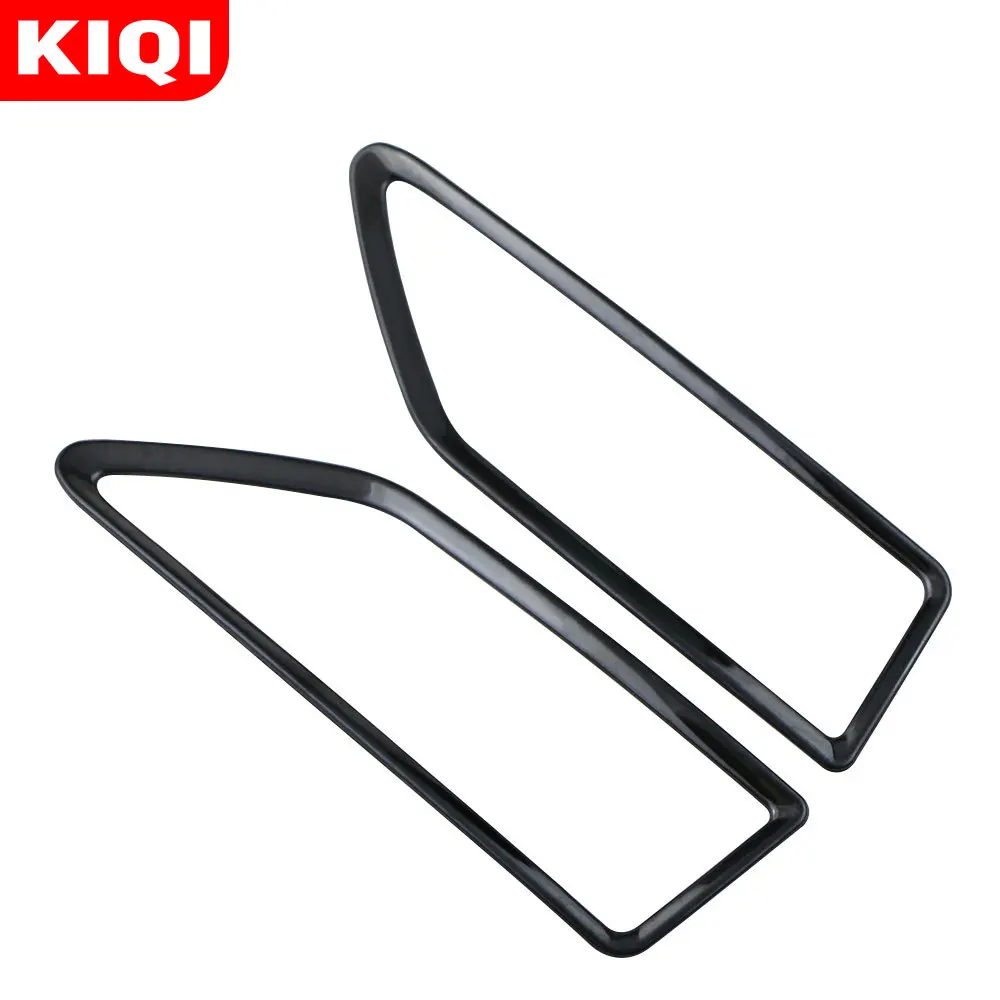 KIQI 2Pcs/Set Middle Air Conditioning Dashboard Vent Cover Trim for Ford Ranger 2015 2016 2017 2018 2019 2020 AC Outlet Stickers