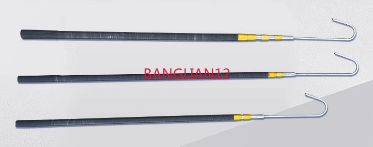 

Специальный высокопрочный аварийный крюк из нержавеющей стали, сверхдлинный пожарный крюк с телескопической изоляцией, длинный крючок для буксировки автомобиля на аккумуляторе