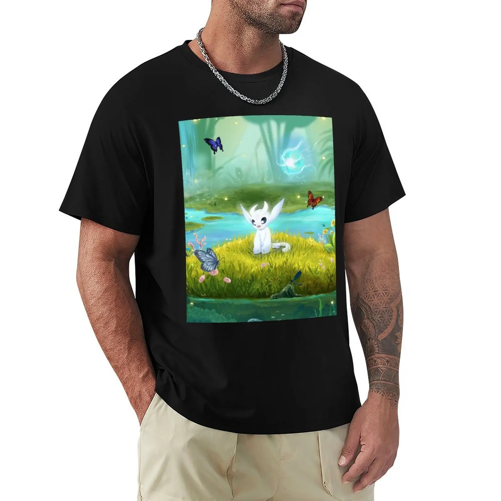 

Ori and Seyn _ Ori and the Blind Forest T-Shirt Work Outdoor T-Shirt for Men