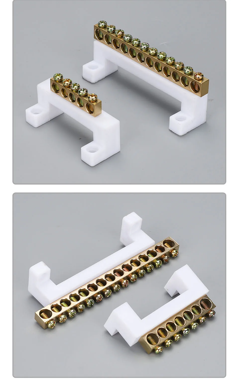 Nullleitungs-Anschlussklemmen, Hochbrücken-Typ, Kupferschiene, Erdung, Hochstrom, 5/7/10-polig, Verteilerschrank, Schraubanschlüsse, Neutralklemme – Detail 7