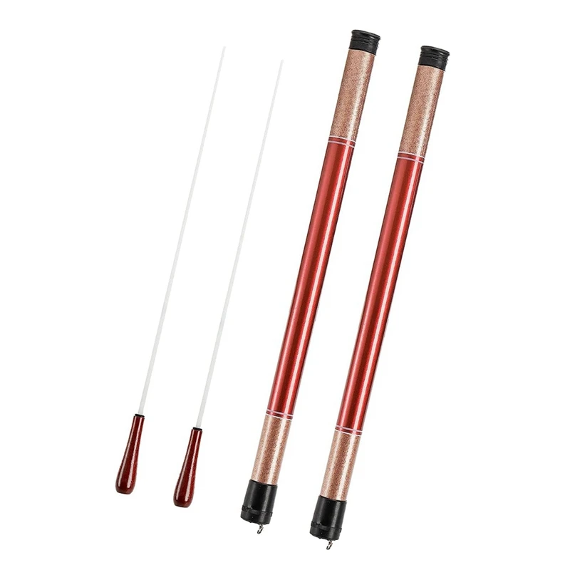 2 Pack Music Baton Rosewood Handle Musical Conducting Batons With Baton Case For Choral Symphony Concert