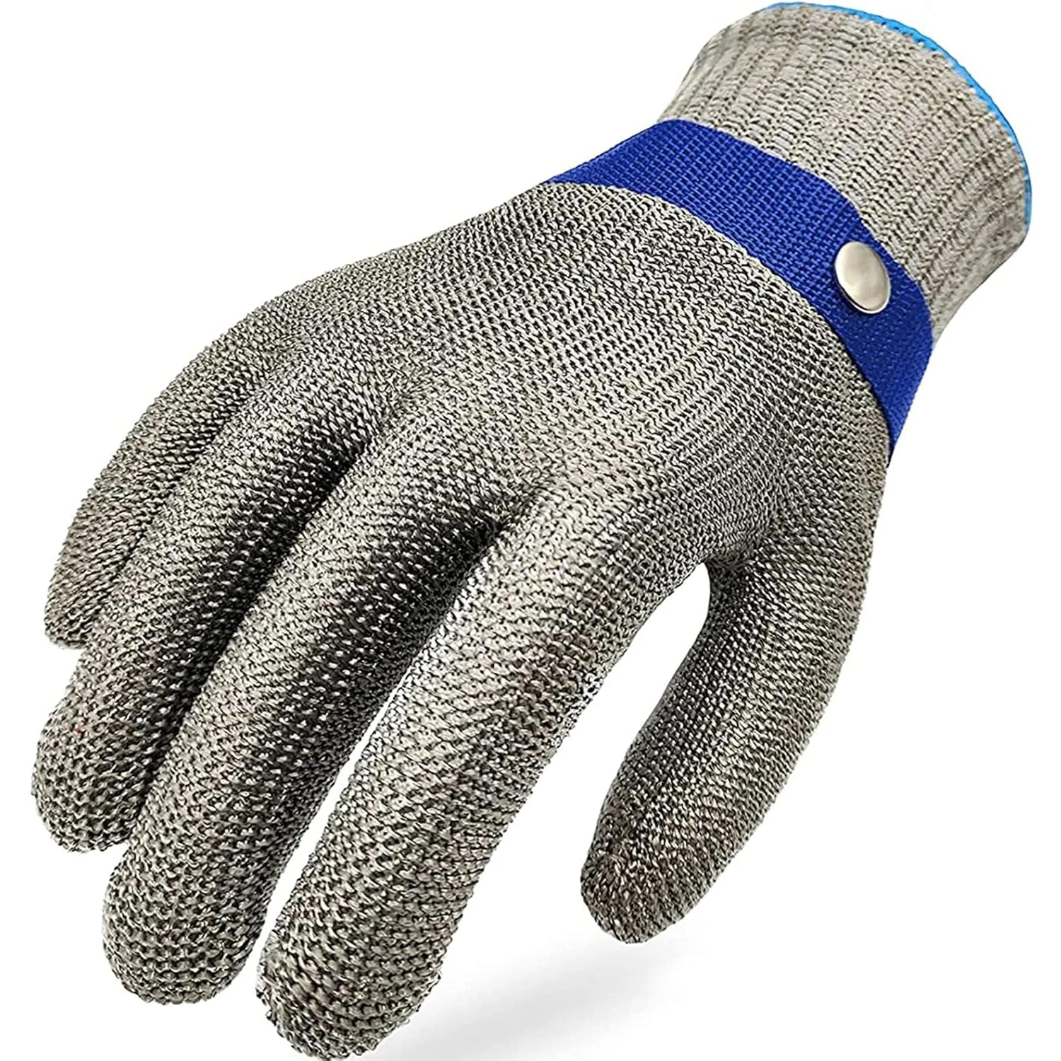 2.0 ANSI A9 Cut Resistant Gloves Stainless Steel Mesh Metal Wire Durable Rustproof Reliably Designed for Meat Processing 1PCS