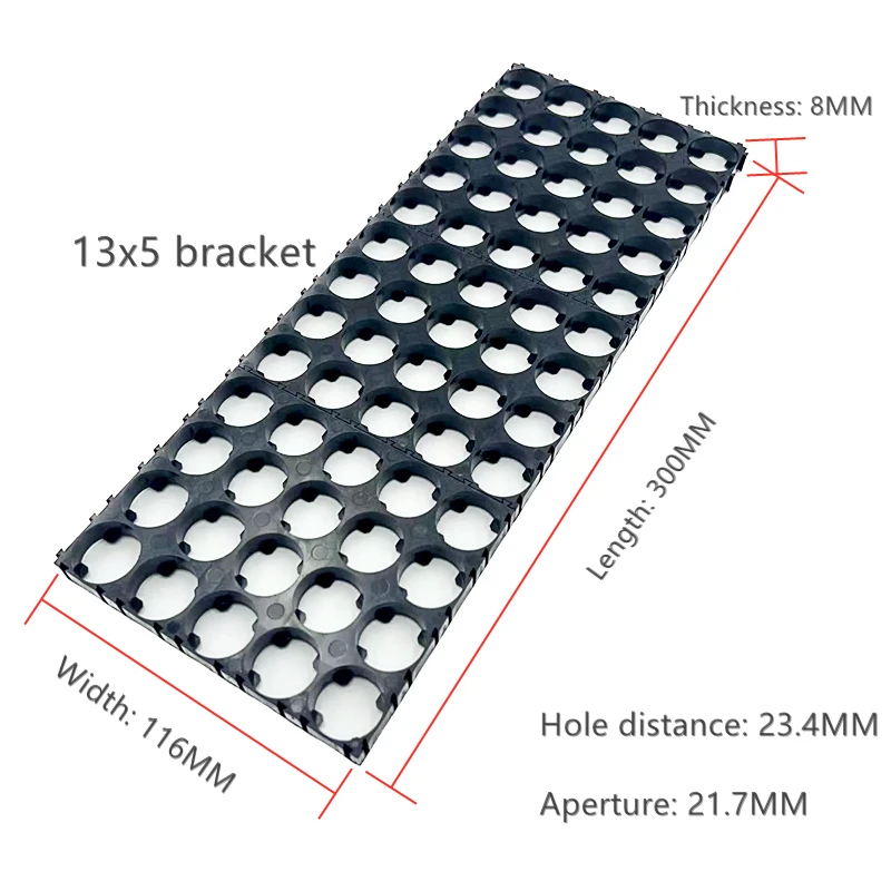 13 Strings Battery Combination Bracket 21700 Lithium Battery Fixed Combination Bracket Aperture 21.7MM