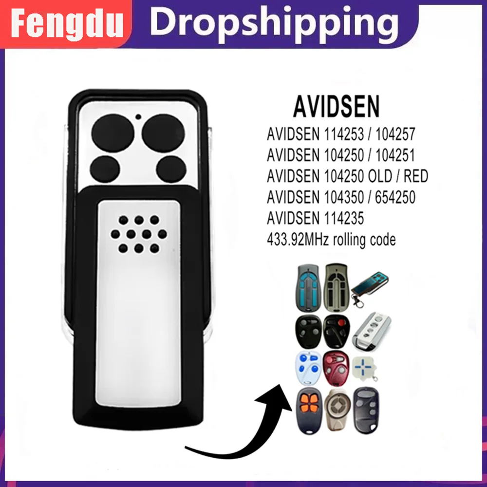 Garage Door Remote Compatible with AVIDSEN 104251 104350 114235 104250 104257 104350 Gate Transmitter 433Mhz 