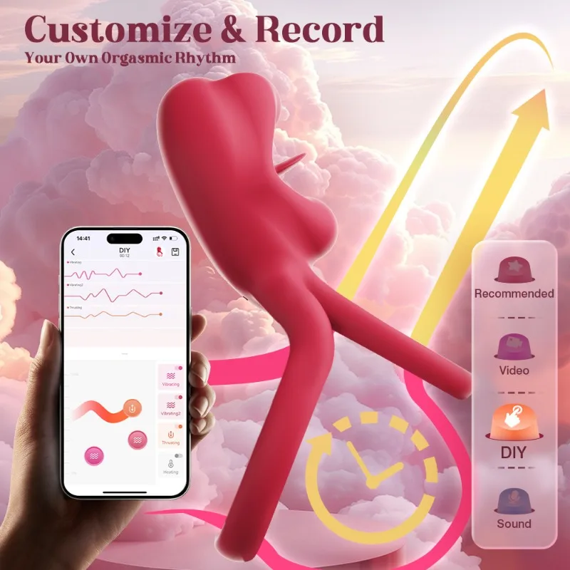 2 in 1 Remote Control Rose Ring Vibrator Lidah Menggoda Stimulasi Klitoris Cincin Penis Penunda Ejakulasi Mainan Seks