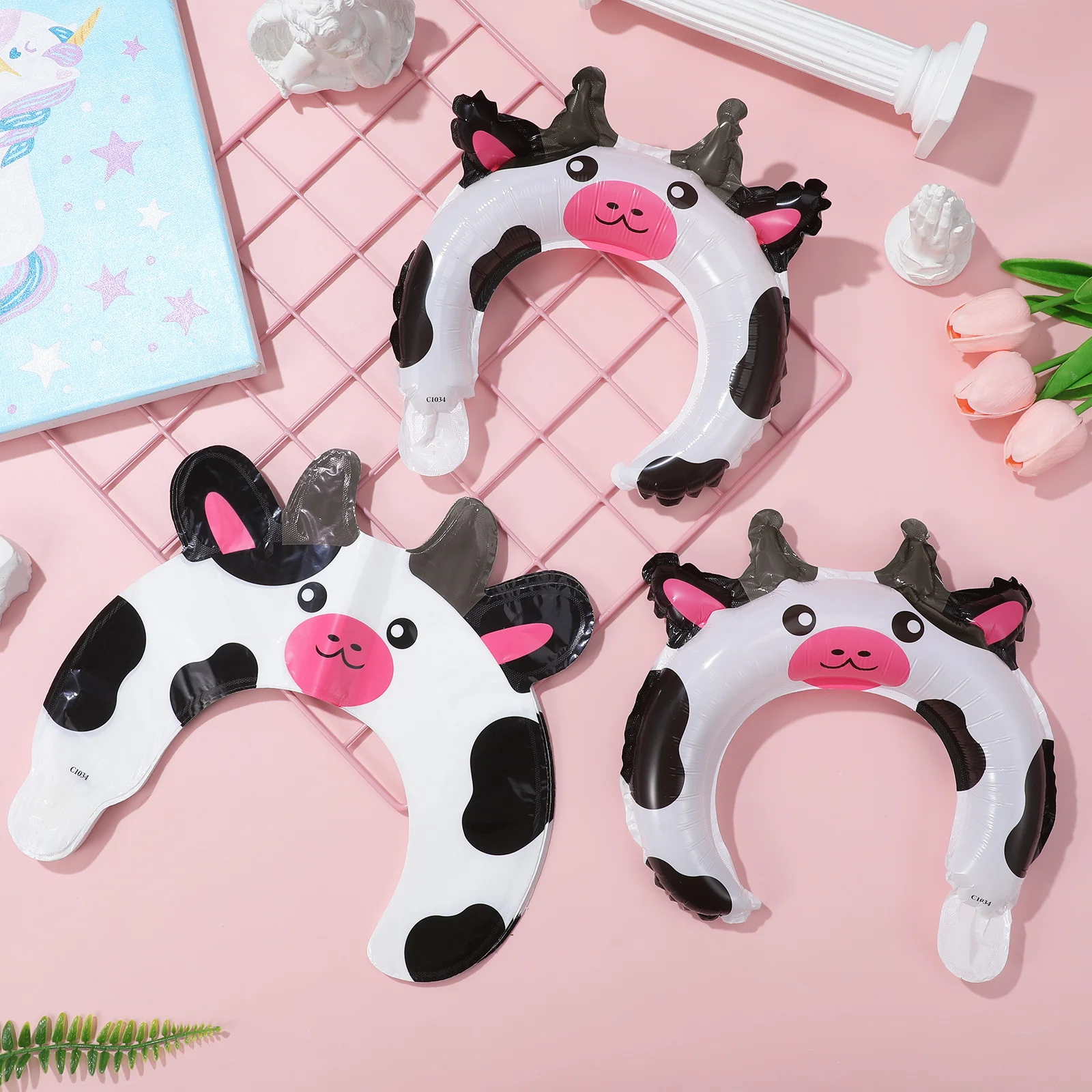 

50Pcs Cartoon Animal Balloon Headbands Decorative Party Ornament Kids Festival Celebration Animal Balloons Inflatable Animals
