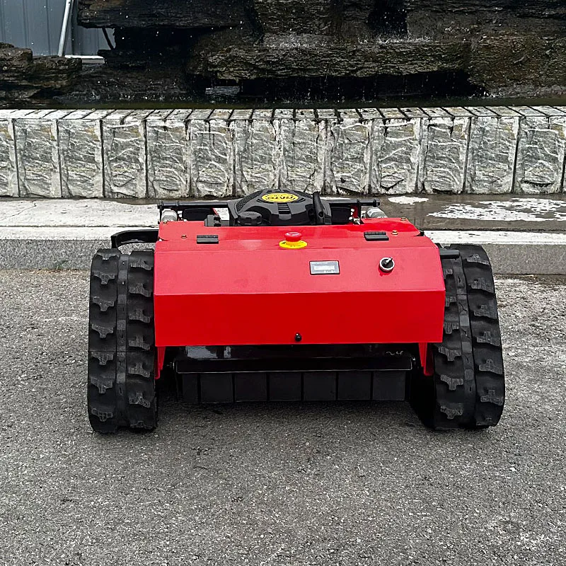 Customized Customized Small Garden Grass Cutting Machine Remote Control Lawn Mower Mini Rc Robot Lawn Mower With Snow Plow Attac