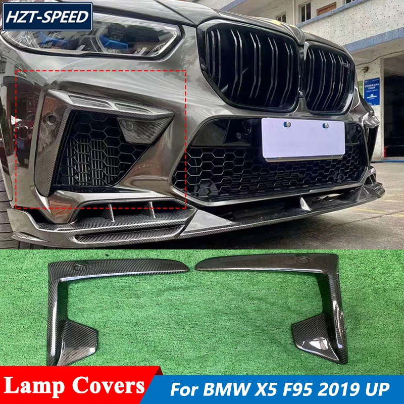 High Quality Carbon Fiber Material Fog Lamp Covers Trims For BMW X5M F95 Tuning 2019 Up