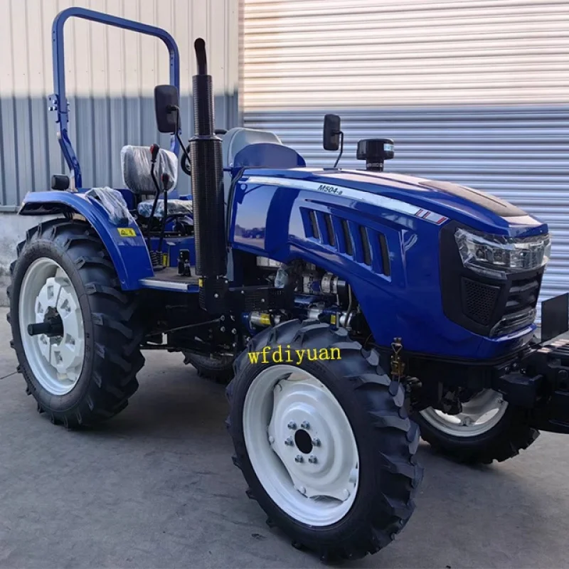 China: 4x4 70 pk AC Cabine landbouw tractoren 4-wielige tractor dieselmotor trator